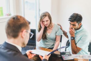 Financial planning advisor meeting with client